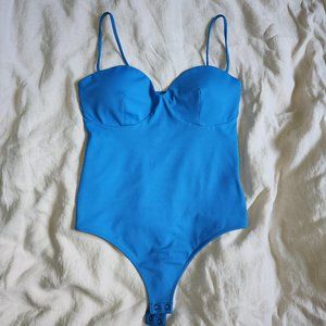 Express Body Contour Bustier Bodysuit With Bra Cups